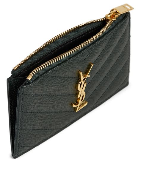 ysl fragments zipped card case